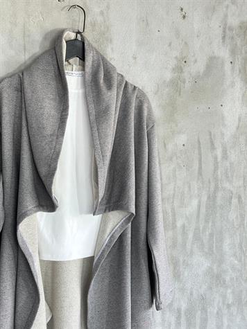 Özel Üretim Oversize Şal Yaka Ceket (Gri)