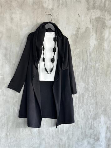 Özel Üretim Oversize Şal Yaka Ceket (Siyah)