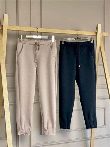 Paça Detaylı Scuba Kumaş Pantolon (Camel)