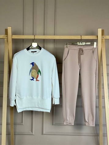 Paça Detaylı Scuba Kumaş Pantolon (Camel)
