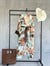Palmiye Yaprak Desenli Kuşaklı Kimono (Su Yeşili)
