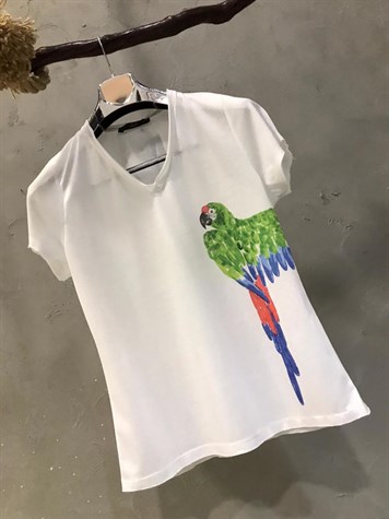 Papağan Baskılı Tshirt