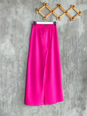 Paraşüt Cep Detaylı Geniş Paça Pantolon (Fuşya)
