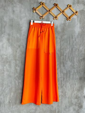 Paraşüt Cep Detaylı Geniş Paça Pantolon (Oranj)