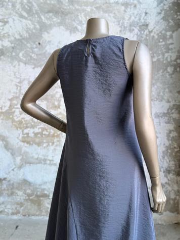 Paraşüt Kumaş Bisiklet Yaka Elbise (Füme)