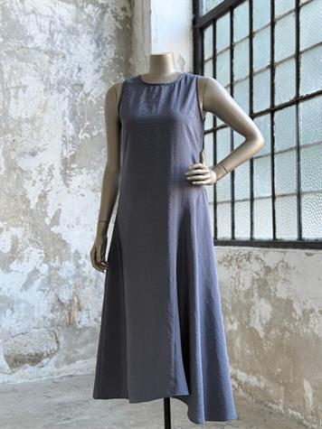 Paraşüt Kumaş Bisiklet Yaka Elbise (Füme)