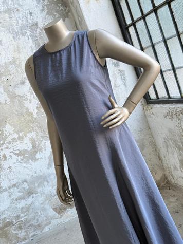 Paraşüt Kumaş Bisiklet Yaka Elbise (Füme)