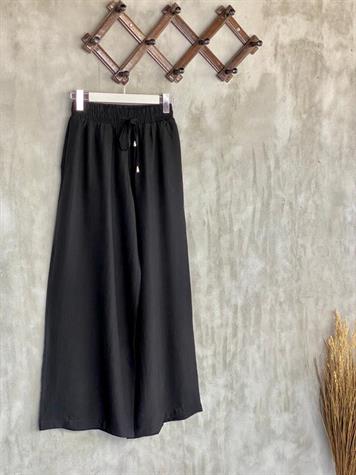 Paraşüt Kumaş Bol Pantolon (Siyah)