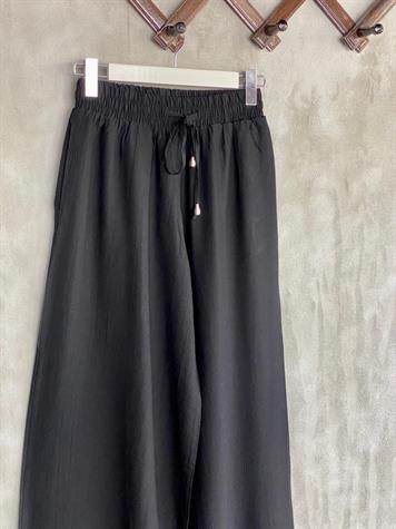 Paraşüt Kumaş Bol Pantolon (Siyah)