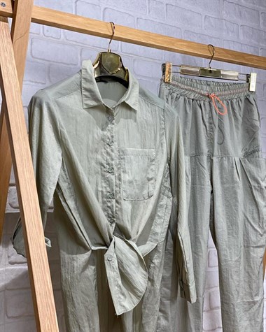 Paraşüt Kumaş Eşofman Pantolon (HAKİ)