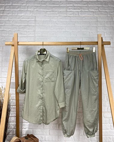Paraşüt Kumaş Eşofman Pantolon (HAKİ)