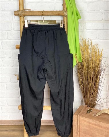 Paraşüt Kumaş Eşofman Pantolon (SİYAH)