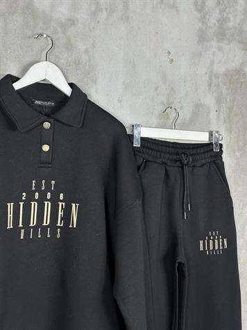 Polo Yaka Eşofman Takımı (SİYAH)