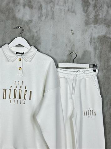 Polo Yaka Eşofman Takımı(BEYAZ)