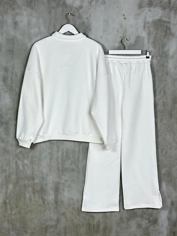Polo Yaka Eşofman Takımı(BEYAZ)