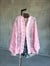 Premium Brode Kumaş Bağlama Detaylı Kimono Gömlek (Şeker Pembesi)