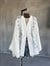Premium Brode Kumaş Bağlama Detaylı Kimono Gömlek (Beyaz)