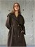 Premium Ekose Oversize Trençkot (Kahve)