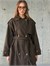Premium Ekose Oversize Trençkot (Kahve)