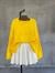 Saç Örgü Kabartmalı Kazak (Sarı)