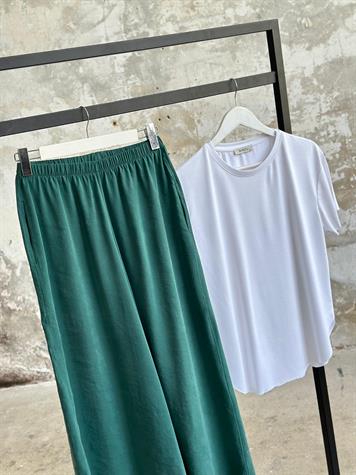 Premium Kalite Tensel Kumaş Pantolon (Zümrüt Yeşili)