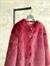 Premium Oversize Peluş Kürk Ceket (Bordo) 