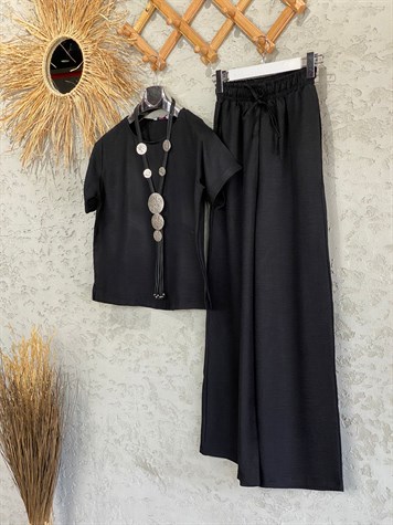 RAHAT BLUZ VE PANTOLON TAKIM (SİYAH)