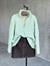 Saç Örgü Fermuarlı Oversize Kazak (Mint)