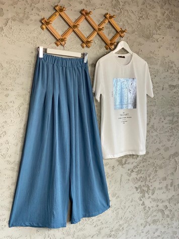 Salaş Etek Pantolon (Mavi)