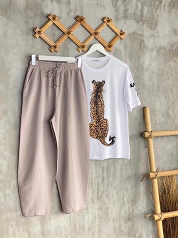 Şalvar Model Keten Pantolon (Kum Beji)