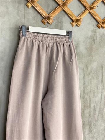 Şalvar Model Keten Pantolon (Kum Beji)
