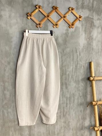 Şalvar Model Keten Pantolon (Taş)