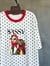 ÖN SİPARİŞE AÇILMIŞTIR... Sassy Baskılı Puantiye Oversize Tasarım Tshirt (Beyaz)