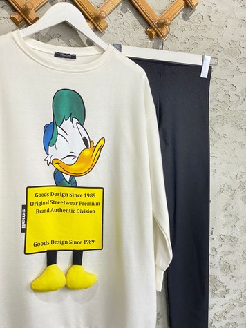 Sevimli Dufy Duck Tunik Sweat (Ekru)