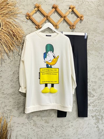 Sevimli Dufy Duck Tunik Sweat (Ekru)