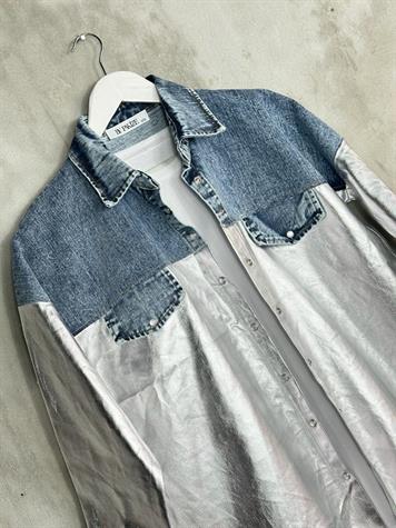Silver Denim Gömlek Ceket (GÜMÜŞ)