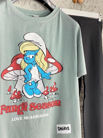 Şirine Baskılı Dokuma Tshirt