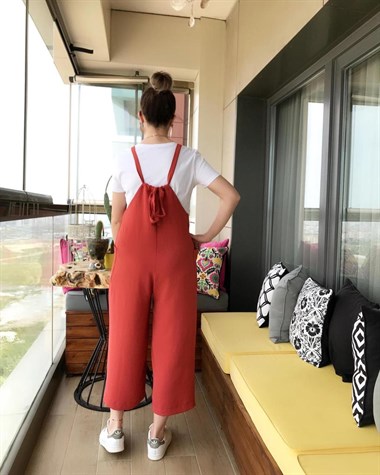 Sırt Detaylı Salaş Tulum (KİREMİT)