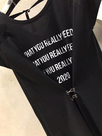 Sırt Detaylı Tshirt (BEYAZ & SİYAH)