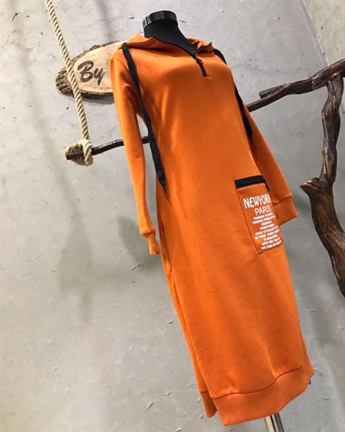 Sweat Elbise (ORANJ)
