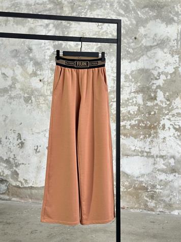 Belden Lastik Yazı Detaylı Pantolon (Kiremit)