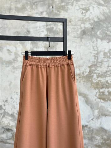 Bol Paça Büzgü Detaylı Pantolon (Kiremit)