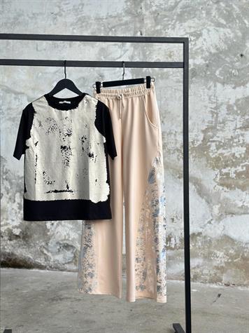 Gold Varak Kaplamalı Tişört (Siyah)