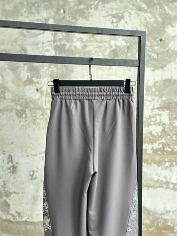 Tasarım Gümüş Varak Kaplamalı Pantolon (Antrasit)