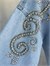 Tasarım İri Kristal Taş İşlemeli Denim Gömlek(Mavi)