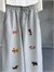 Tasarım Köpek Desenli Premium Pantolon (Gri)