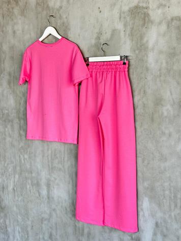 Tasarım Kristal Taş İşçilikli Takım (Pembe)