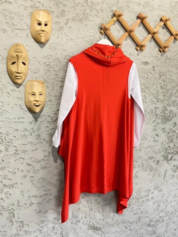 Tasarım Model Asimetrik Kesim Yelek (Narçiçeği)