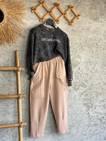 Tasarım Model Cepli Pantolon (Vizon)