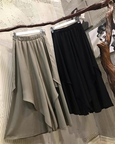 Tasarım Model Etek Pantolon (HAKİ & SİYAH)